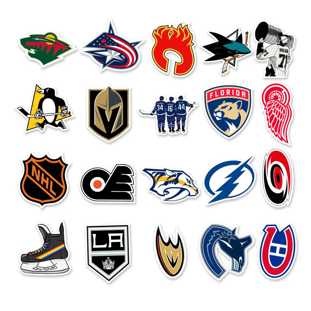 50PCS Ice Hockey Enthusiasts Graffiti Guitar Mobile Phone Case Suitcase Skateboard Gift Stationery Stickers