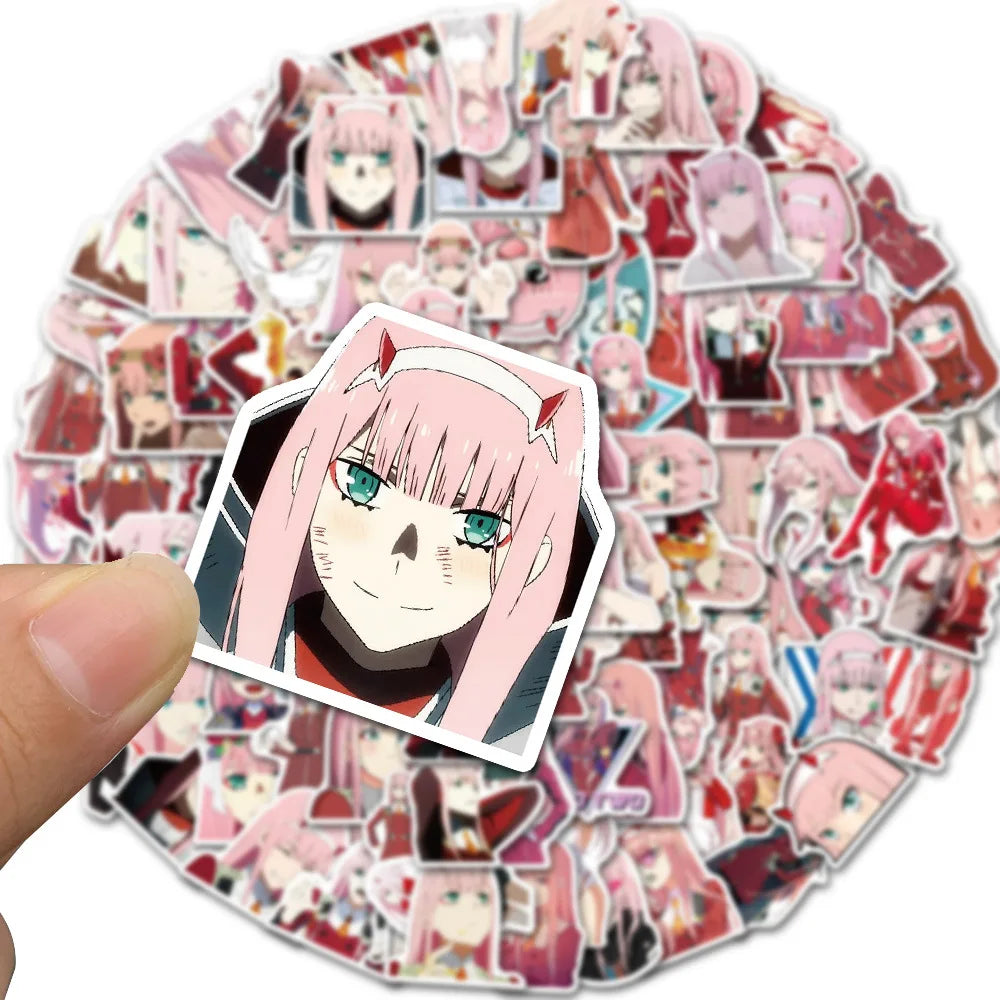 50PCS   CuteAnime National Team Guitar Trunk Water Cup Decoration Sticker Graffiti Waterproof