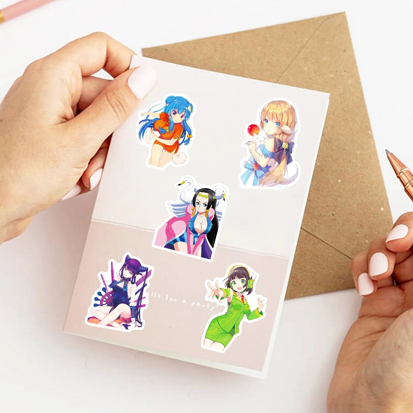 50pcs Cartoon Sexy Beauty Collection Graffiti Sticker DIY Suitcase Notebook Guitar Star Sticker Waterproof