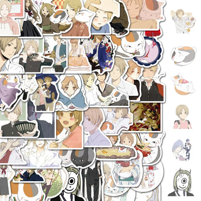 50 non-repetitive animation Natsume's Book of Friends graffiti stickers, personalized DIY manual notebook computer phone case decoration waterproof sticker toys