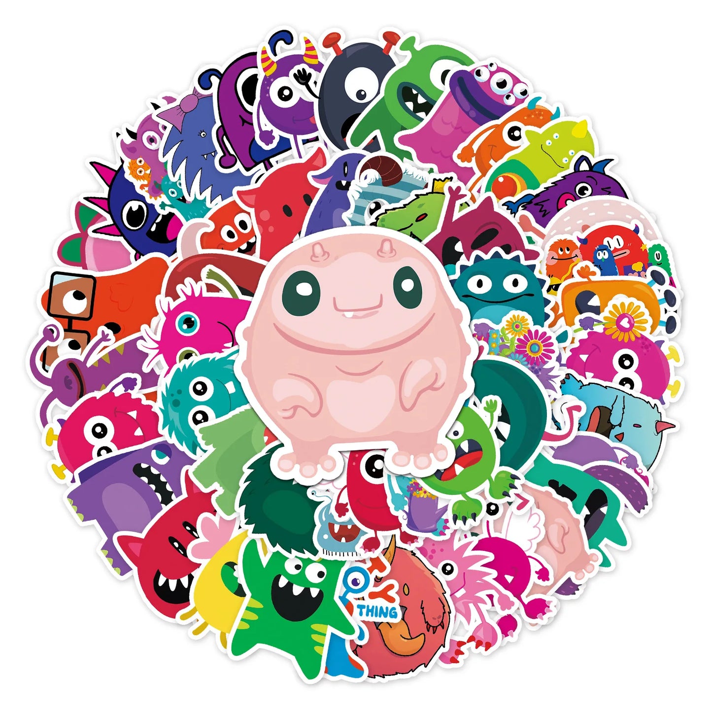 50PCS Small Monster Cartoon Cute Reward iPad Graffiti Waterproof Sticker Suitcase Notebook RefrigeratorHelmet
