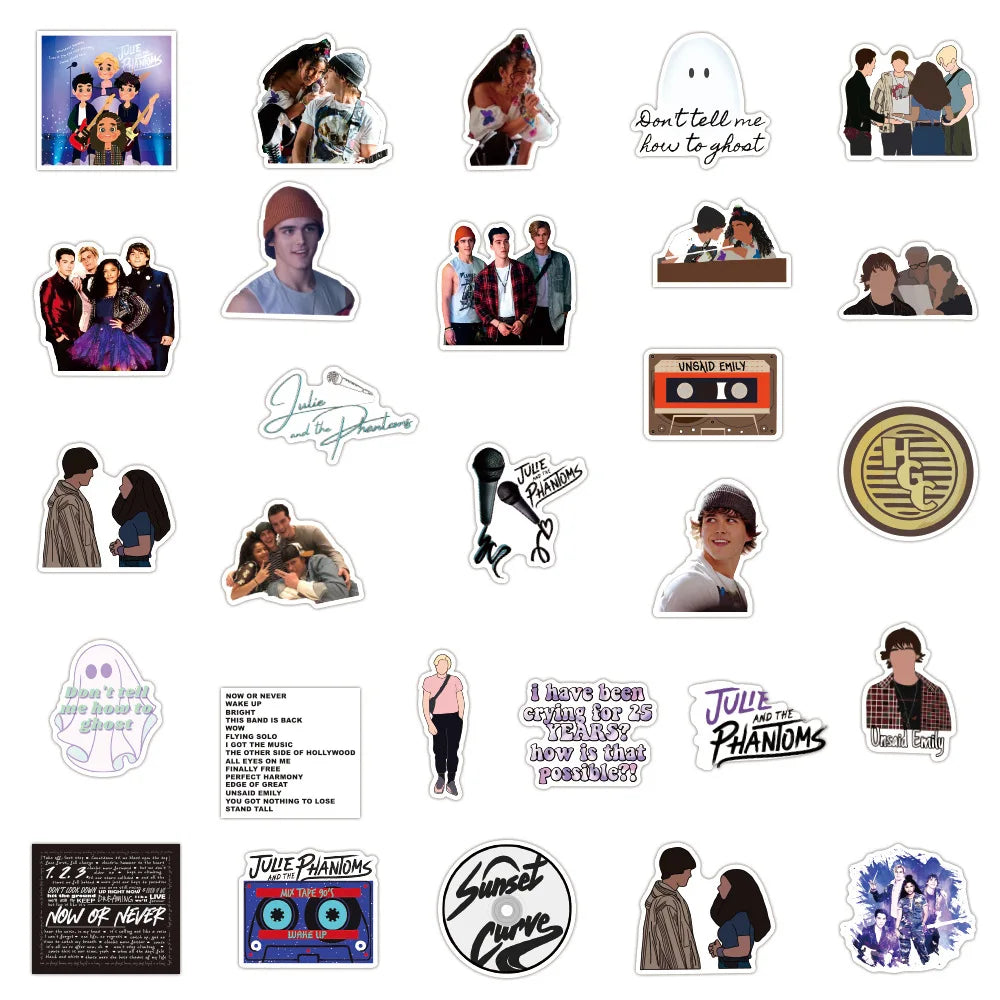 50PCS Julie and Phantom Boy Graffiti Stickers Luggage Compartment Stickers NotebookSkateboardRefrigeratorStickers