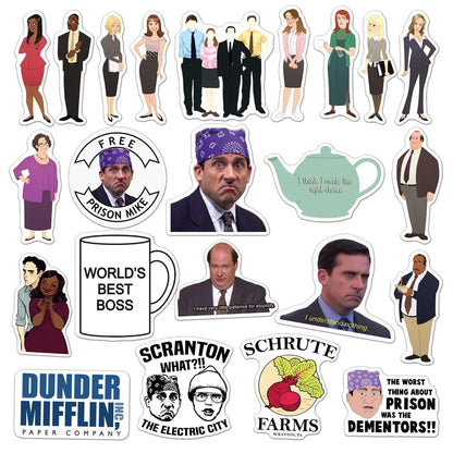 50PCS American Drama Office Graffiti Waterproof Sticker Suitcase Car Water Cup Guitar Refrigerator Stationery Box