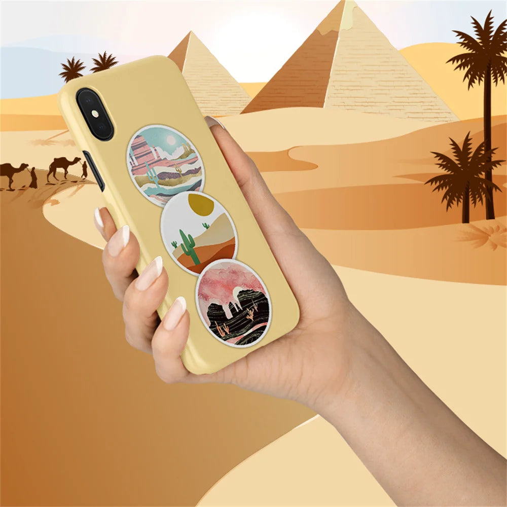 50PCS Desert Series Sticker Camping Camel Cactus Luggage Decoration Sticker