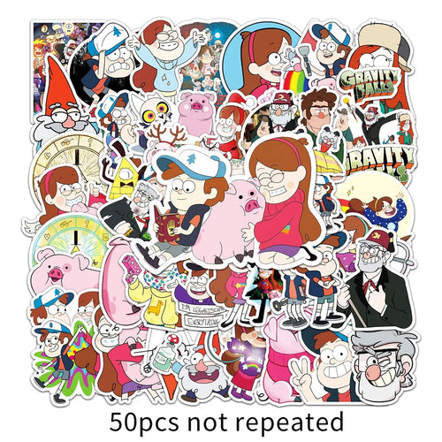 50PCS Cartoon Weird Town Graffiti Sticker Notebook Guitar Skateboard Mobile Phone Gift Toy Sticker