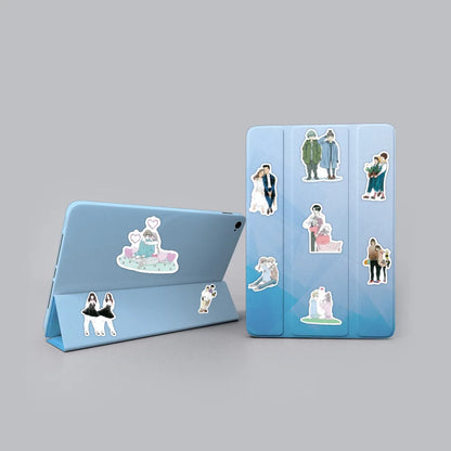 50pcs Little Couple Decoration Small Stickers Graffiti Stickers DIY Laptop Car Motorcycle Guitar Waterproof