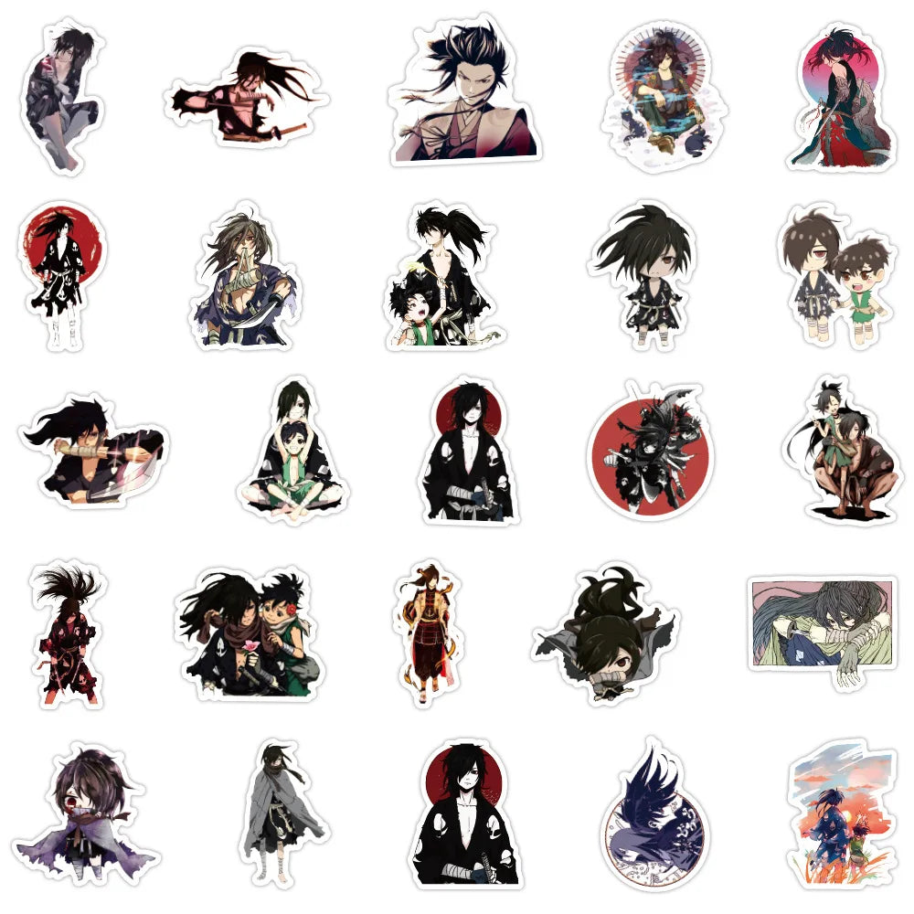 50PCS Cartoon Riman Dororo Graffiti Waterproof Sticker Suitcase Notebook Refrigerator Skateboard Water Cup Helmet
