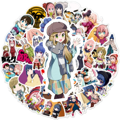 50PCS Riman Camping Cute Girl Graffiti Guitar Skateboard Luggage Notebook Waterproof Helmet Gift Toy Sticker