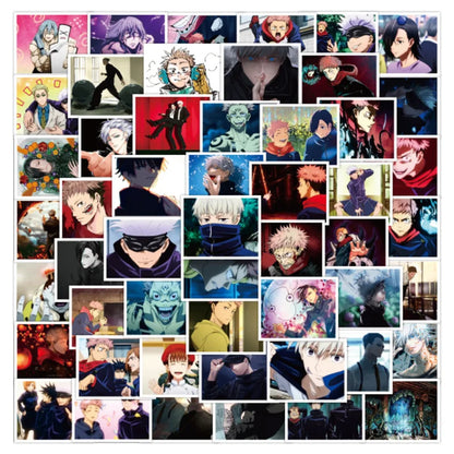 50PCS Cartoon Spells Battle Anime Graffiti Stickers Laptop Luggage Waterproof Guitar Decoration Toys