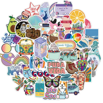 50PCS New Cartoon Stickers Decorative Luggage Motorcycle Trolley Case Laptop Waterproof Stickers