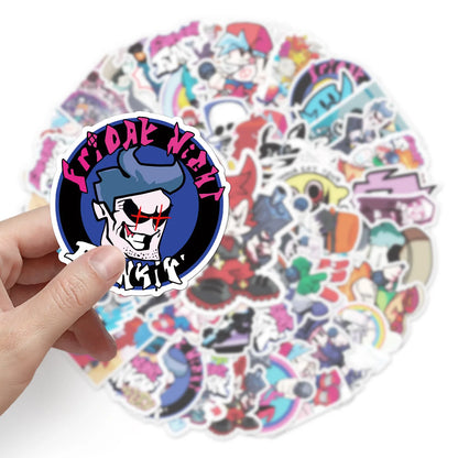 50PCS   FridayNight Funk Cartoon Game Graffiti Waterproof Sticker Suitcase Notebook Refrigerator Helmet
