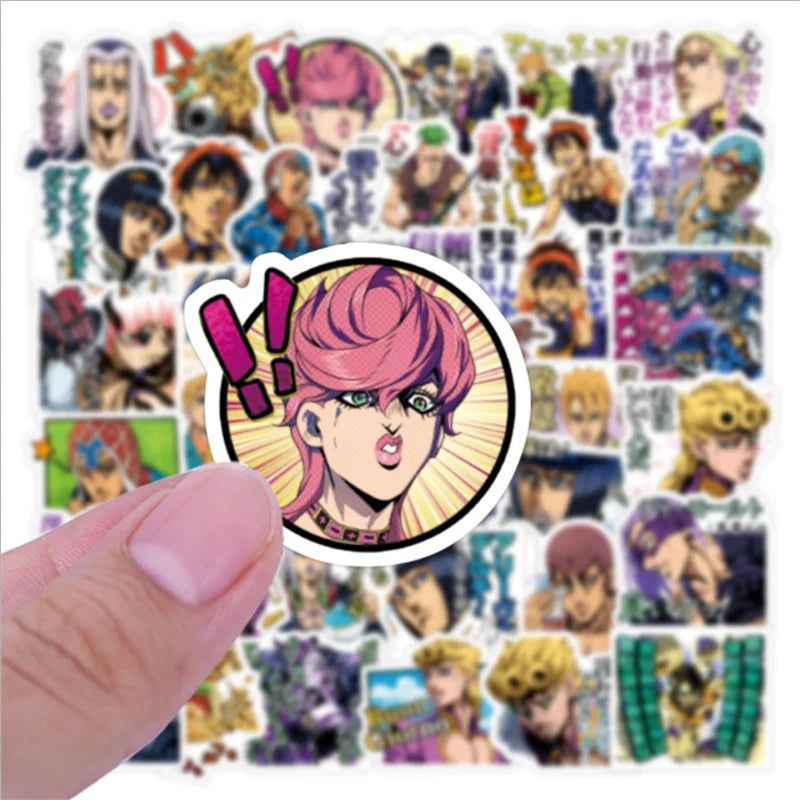 50PCS Bizarre Adventure Day Manshou Account Sticker Waterproof Notebook Water Cup Cartoon Decorative Toy