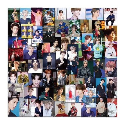 62PCS Popular Star Luhan Graffiti Stickers Personalized Creative Trend Decorative Stickers Suitcase Bike Skateboard Laptop Fashion Popular Decals Toys