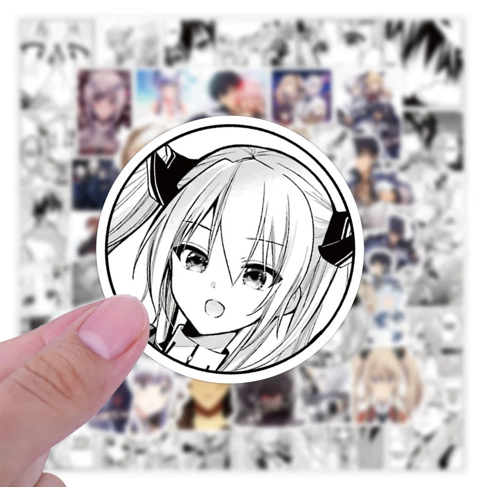 50PCS Japanese Cartoon Hot Blood Anime Sticker Luggage Laptop Scooter Animation Sticker