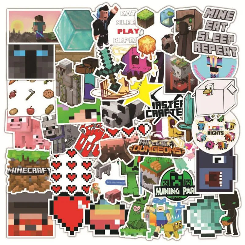 50PCS   GameCartoon Graffiti Laptop Luggage Skateboard Guitar Waterproof Sticker Toy