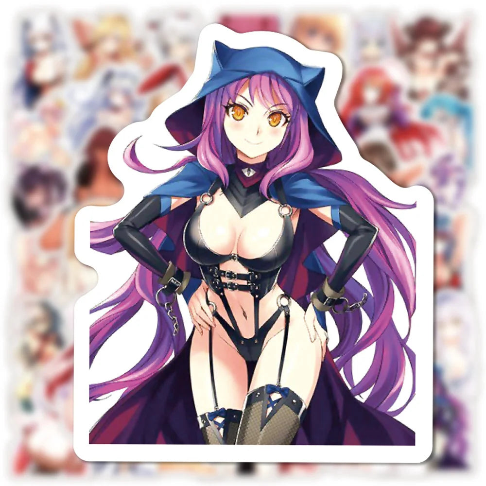 50PCS Anime Two-dimensional Sexy Girl Graffiti Sticker Personality Mobile Phone Water Cup Computer Sticker
