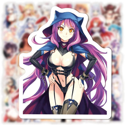50PCS Anime Two-dimensional Sexy Girl Graffiti Sticker Personality Mobile Phone Water Cup Computer Sticker