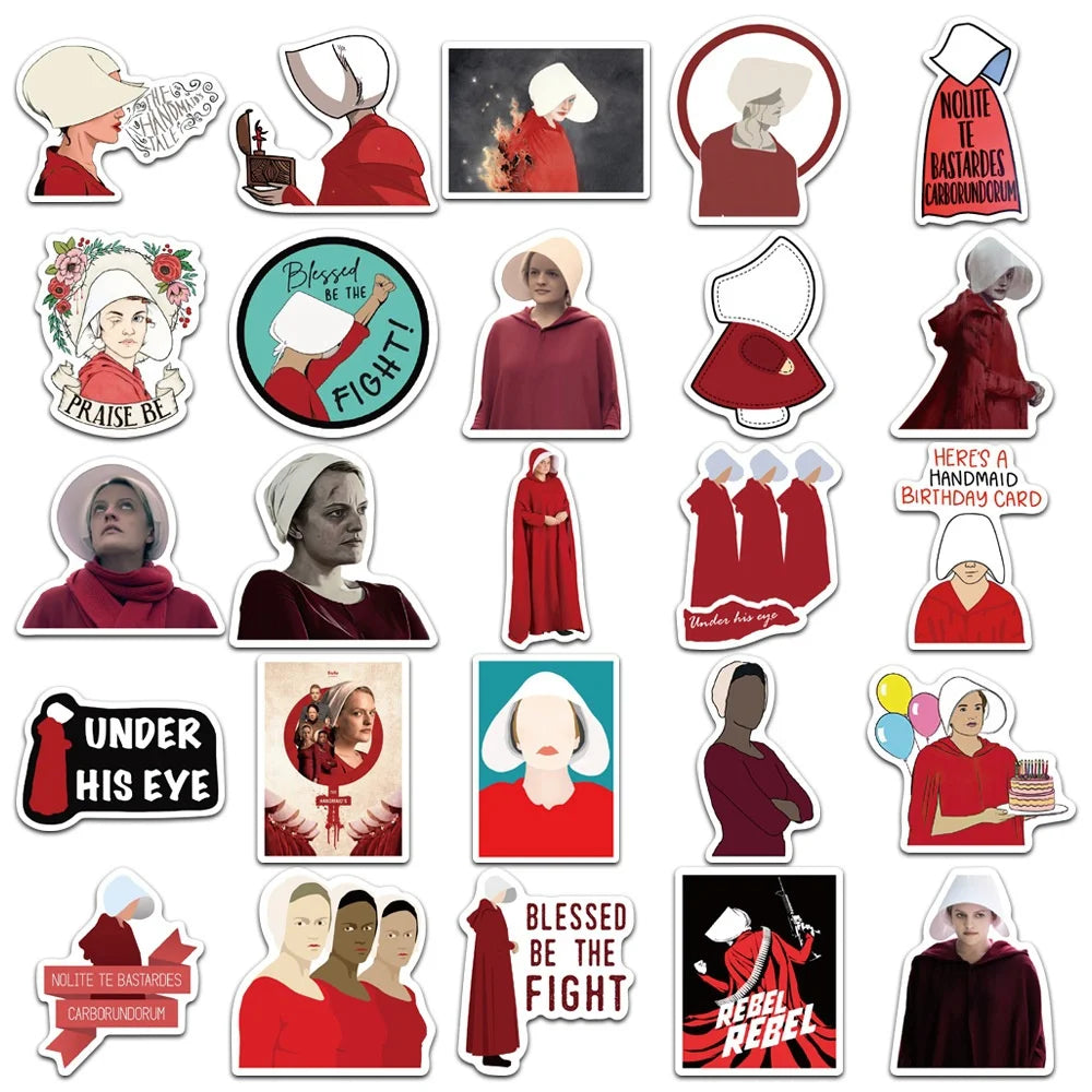 50PCS American Drama Handmaid's Story Graffiti Stickers Luggage Refrigerator Water Cup Skateboard Sticker