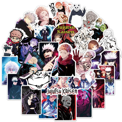 50PCS cartoon animation spell return battle graffiti stickers, personalized DIY luggage laptop waterproof decorative sticker toys