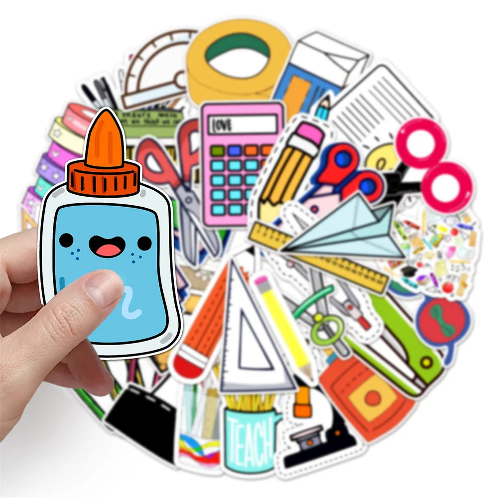 50PCS Ins Wind Stationery Set Personalized Diy Creative Sticker Luggage Scooter Car Sticker Body Sticker