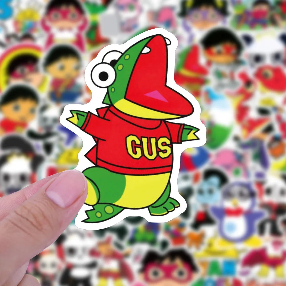 50PCS Art Illustration Popular Creative Cartoon New Ryan's World Series Decorative Style Graffiti Stickers Personalised Fashion Creative DIY Exquisite Decorative Decals Suitable For Cups, Helmets, Skateboards Popular Stickers Toys