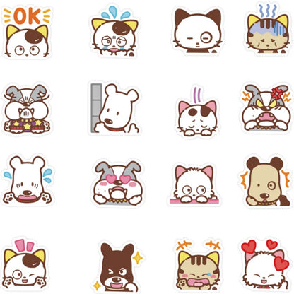 50PCS of cute cartoon Tama and friend doodle stickers, personalized DIY laptop, suitcase, refrigerator, water cup, phone case decoration, stationery, skateboard stickers and toys