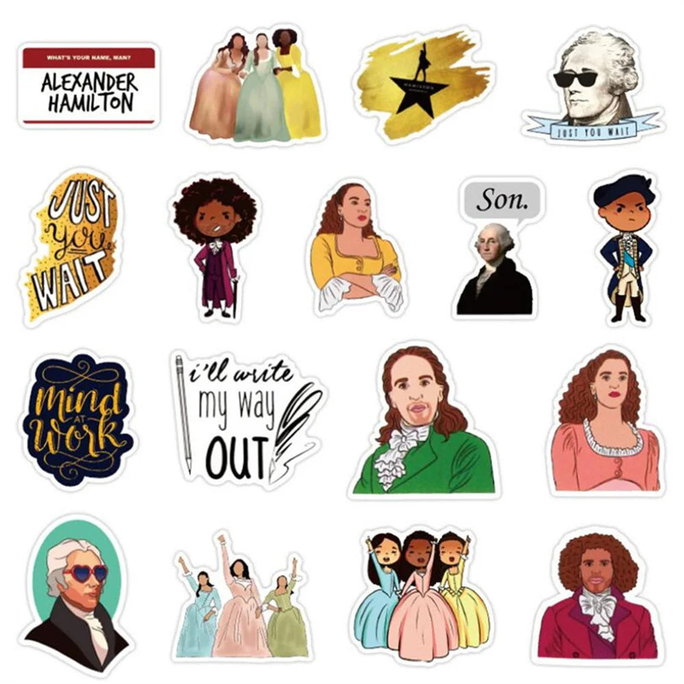 50PCS cartoon graffiti stickers that do not repeat the decorative styles of Korean and American TV series characters, personalized, fashionable and creative DIY exquisite decorative decal cups, helmets, skateboard popular sticker toys