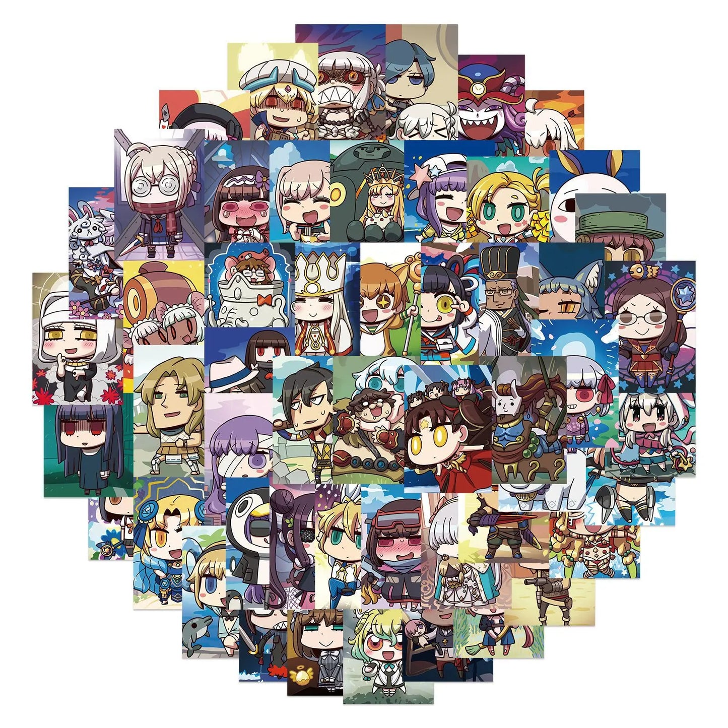 50PCS Fate Game Series Sticker Animation Graffiti Waterproof Sticker SuitcaseNotebook Refrigerator Skate board Helmet