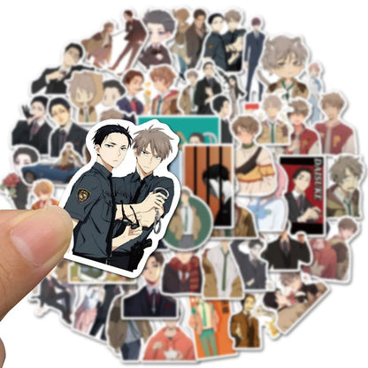 50PCS New Anime Rich Criminal Police Graffiti Stickers Luggage Laptop Refrigerator Mobile Phone Waterproof Stickers