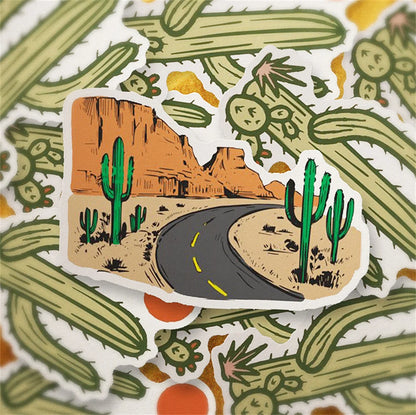 50PCS Desert Series Sticker Camping Camel Cactus Luggage Decoration Sticker