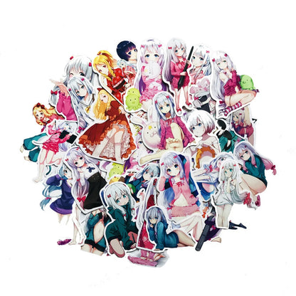 50pcs Popular Japanese Cartoon Teacher Elomanga Graffiti Sticker Trunk Waterproof Sticker