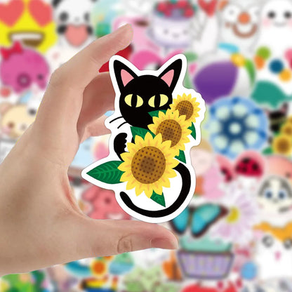 50PCS Cute Cartoon Decorative Stickers Laptop Guitar Water Cup Mobile Phone Skateboard Waterproof Stickers