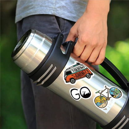 50PCS Outdoor Summer Cartoon Graffiti Stickers Trolley Case Bike Scooter Water Cup Waterproof Sticker