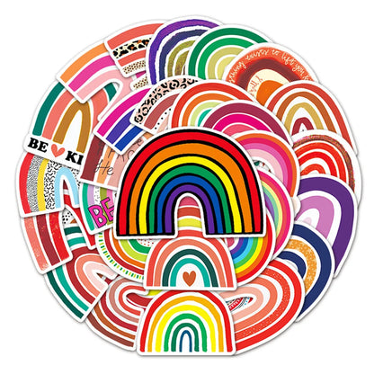 50PCS Colorful Rainbow Bridge Personalized Graffiti Waterproof Sticker Suitcase Notebook Refrigerator Skateboard