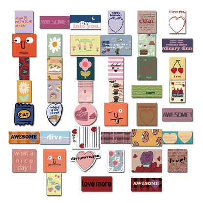100PCS Cartoon Ins Wind Sweet Sandwich Graffiti Skateboard Notebook Graffiti Computer Luggage Waterproof Sticker
