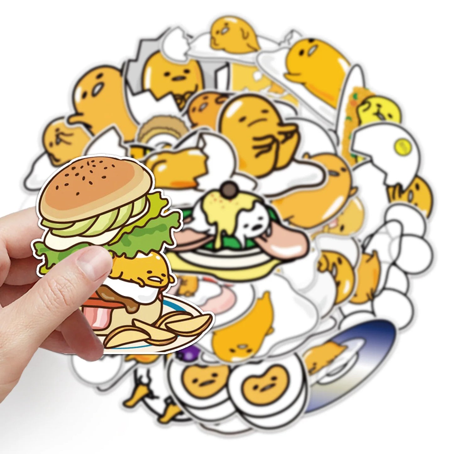 50PCS    LazyEgg Cartoon Animation Cute Graffiti Waterproof Sticker Suitcase Notebook Refrigerator Water Cup Helmet
