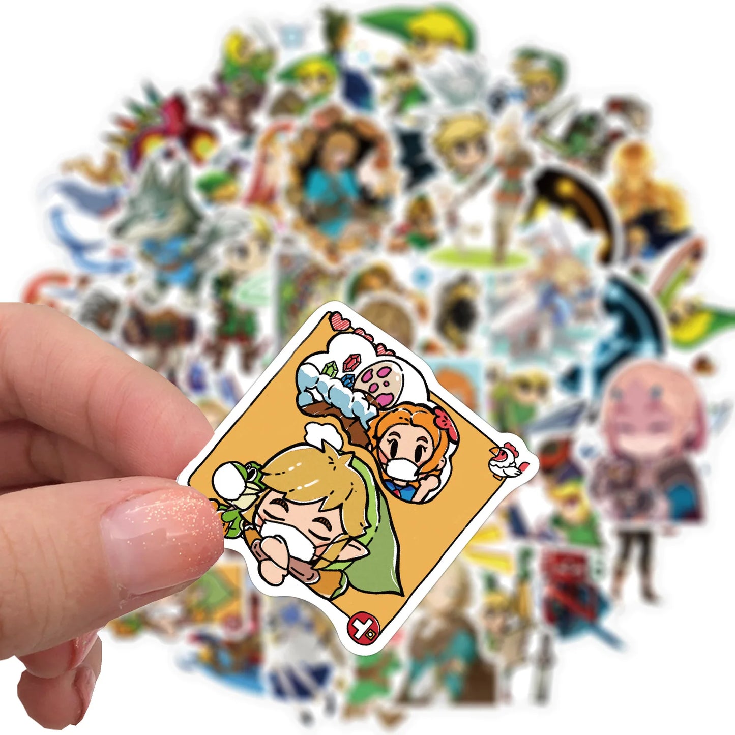 50PCS Zelda Legend Graffiti Waterproof Sticker Suitcase Notebook Mobile Phone Refrigerator Children's Skateboard