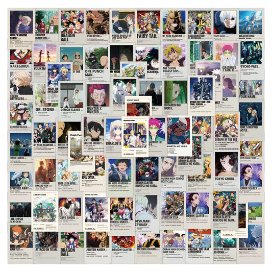 50pcs Japanese Animation Poster Graffiti Sticker DIY Suitcase Laptop Skateboard Car Motorcycle Star Sticker
