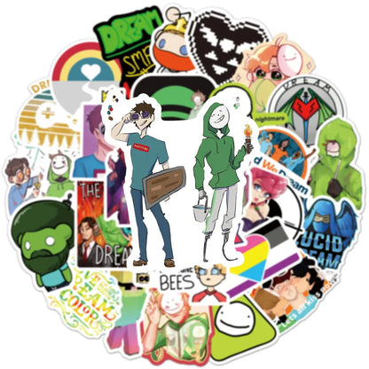 50 pieces of dreamy Smp hot and cute graffiti stickers, personalized and creative decorative stickers, DIY luggage, guitar, refrigerator, helmet and fashionable toy stickers