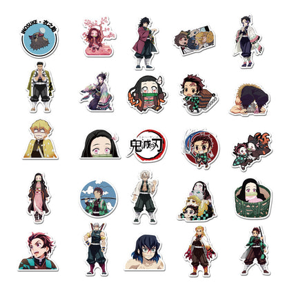 50PCS Demon Slayer Semiotics Stickers - Breath Style Epistemology Decals for Trauma Metamorphosis Maps, Sword Cultivation Logs & Demon-Human Dialectic Archives