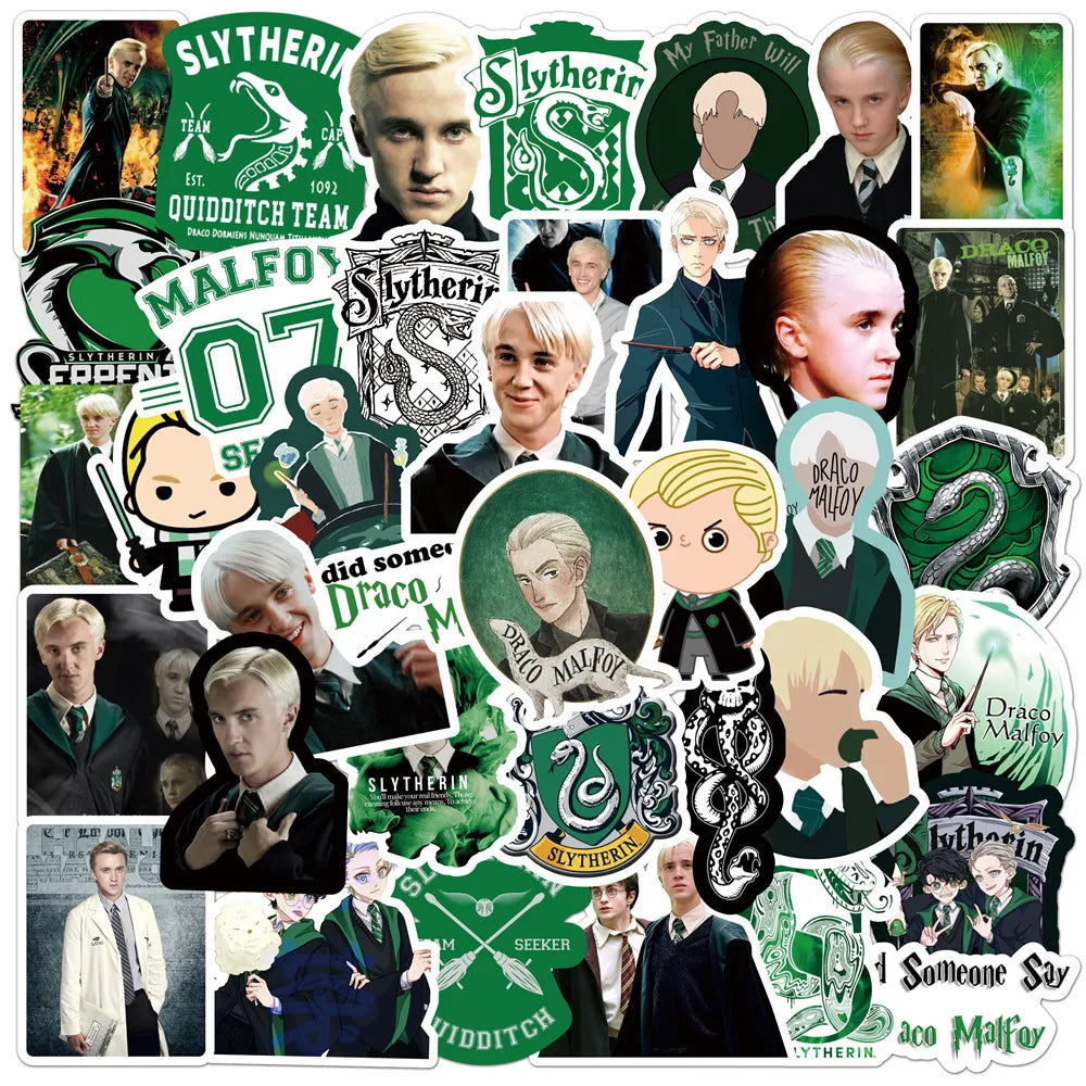 50PCS Draco Malfoy Character Personality Decoration Graffiti Waterproof Sticker Notebook Refrigerator Skateboard