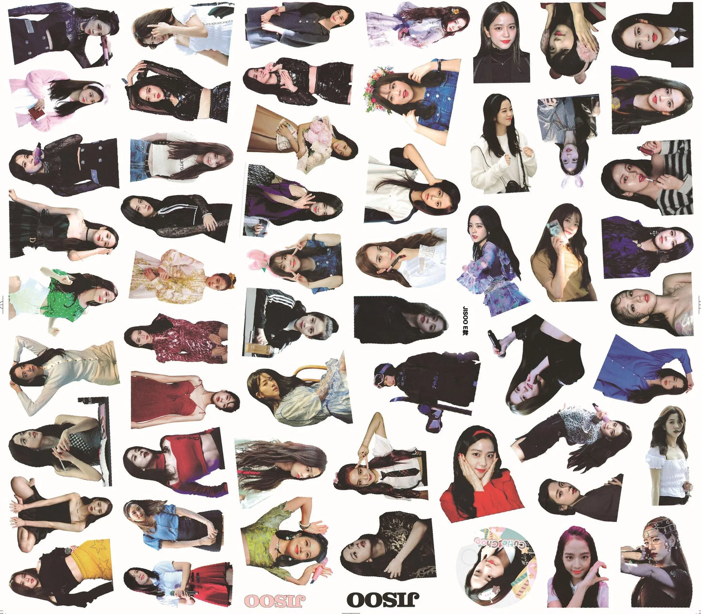 50pcs Korean Popular Idol Girl Jisoo Graffiti Sticker DIY Suitcase Laptop Guitar Star Sticker Waterproof