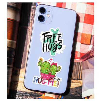 50PC Cactus Sticker Ins Wind Green Small Fresh Plant Notebook Skateboard Water Cup Small Sticker