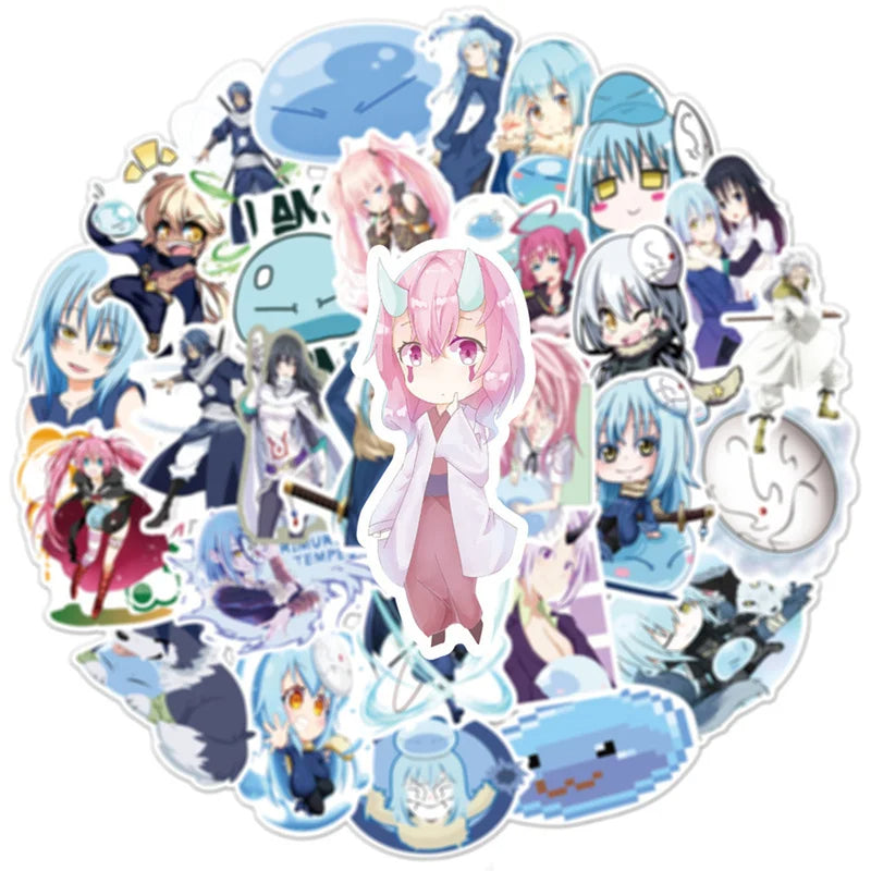 50PCS about Me To Be A Slime Graffiti Sticker Suitcase Laptop Waterproof Computer Guitar Decoration Sticker Toy Wholesale