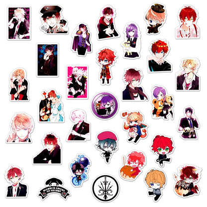 50PCS Diabolik Lovers Cartoon Graffiti Waterproof Sticker Trolley Case Notebook Car Refrigerator Helmet Water Cup