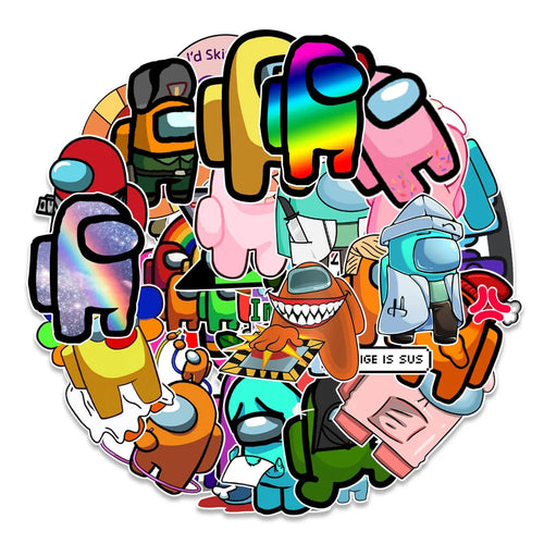 50PCS Among US Literature and Art Graffiti Waterproof Sticker Suitcase Notebook Refrigerator Skateboard Water Cup
