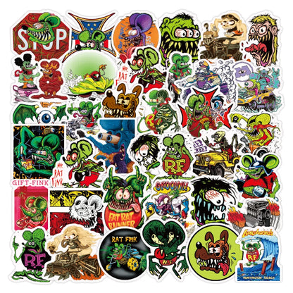50PCS Horror Fink Mouse Cartoon Anime Graffiti Sticker Notebook Guitar Skateboard Mobile Gift Toy Sticker