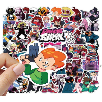 50PCS Friday Night Funkin Game Graffiti Waterproof Sticker Suitcase Notebook Refrigerator SkateboardStationeryBox
