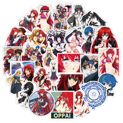 50PCS Devil High School DXD Graffiti Sticker Cartoon Waterproof Sunscreen Notebook Trolley Box Sticker Riman Series