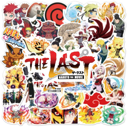 50PCS Anime Naruto-Ninja Graffiti Sticker Luggage Car Computer Water Cup Mobile Skateboard Guitar Sticker Toy